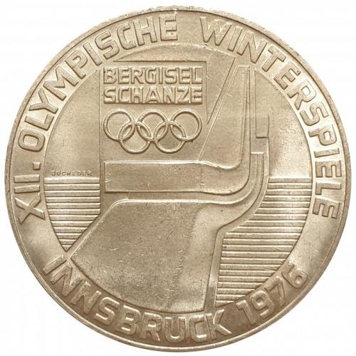 Австрия 100 шиллингов, 1976 г.  XII зимние Олимпийские Игры, Инсбрук (Серебро)