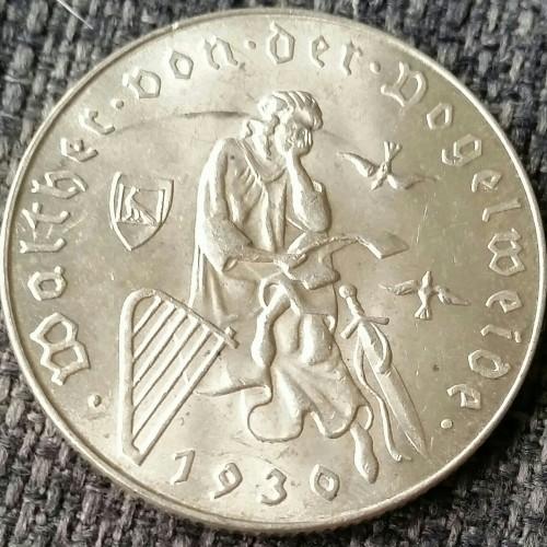 Австрия 2 шиллинга, 1930 г.(700 лет со дня смерти Вальтера фон дер Фогельвейде)