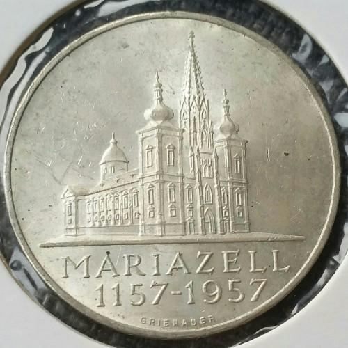 Австрия 25 шиллингов, 1957 г. (800 лет Базилике Мариацелля)