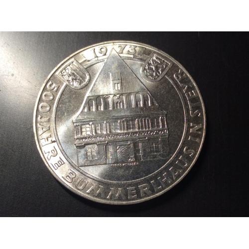 Австрия 50 шиллингов 1973 г. 500 лет гостинице "Золотой лев" (Серебро)