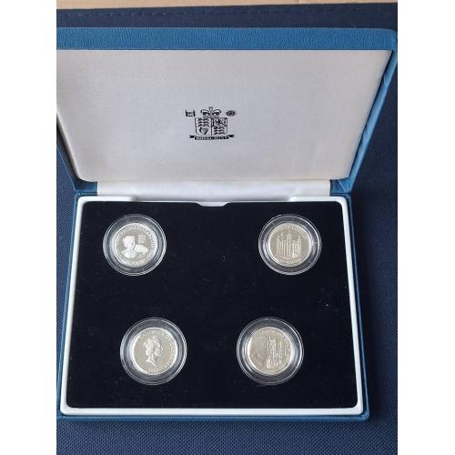 Банковский набор монет 1 фунт Великобритания (Серебро)