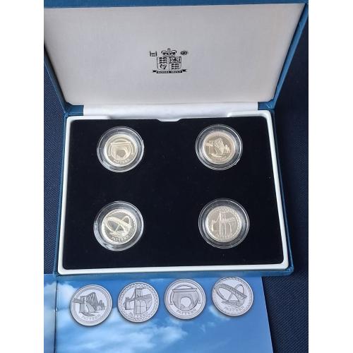 Банковский набор монет 1 фунт Великобритания (Серебро)