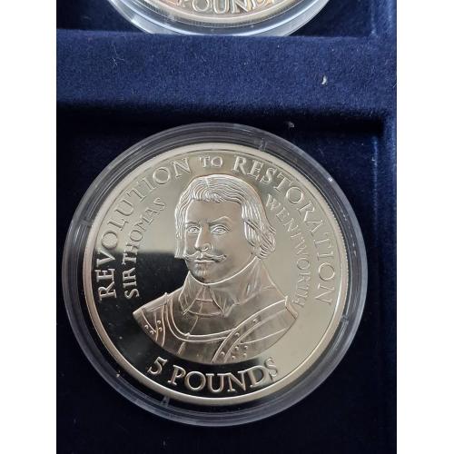 Джерси 5 фунтов, 2010 г. "От Революции к Восстановлению - Сер Томас Вентворт" (серебро).