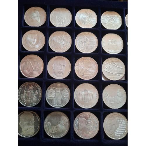 Коллекция монет 10 марок Германия (серебро) 21 шт.