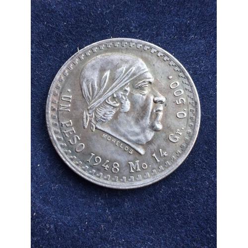 Монета 1 песо Мексика 1948 г.