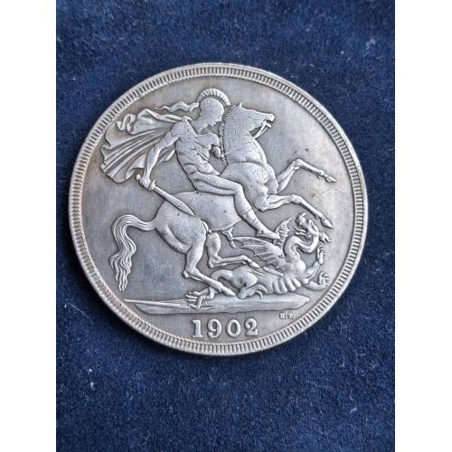 Монета Великобритании  крона 1902г.