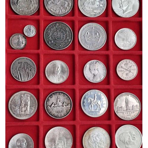 Монеты разных стран , на выбор (серебро). Цена указана за 1 доллар США.