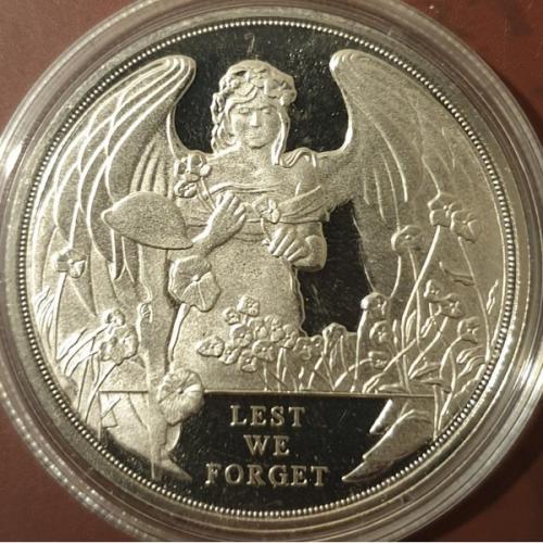 Одна крона Гибралтар 2017 г. "100 років Битві при Іпрі" позолота