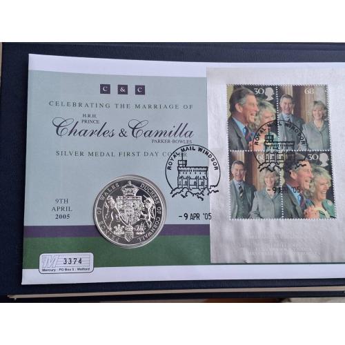 Памятная медаль Принц Чарльз и Камилла  2005 г. (серебро)