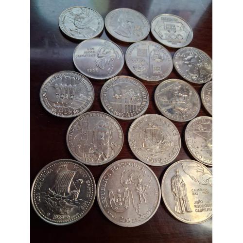 Лот юбилейных монет Португалии (16 монет) + бонус.