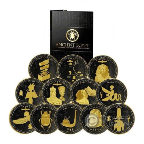  Соломоновы Острова 2024 г.ANCIENT EGYPT Set (12 Монеты 50 Cents)