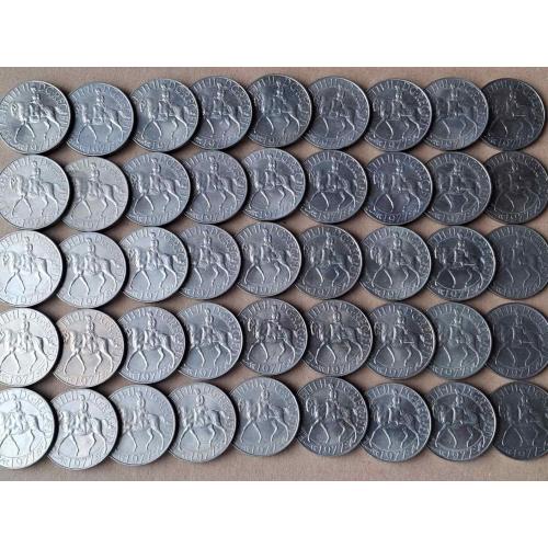 Великобритания 5 шиллингов, 1965 Cэр Уинстон Черчилль (лот 50 монет)