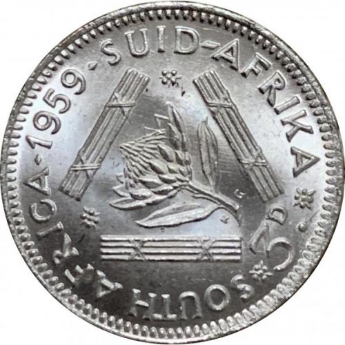 ЮАР 3 пенса, 1959 г. (серебро)