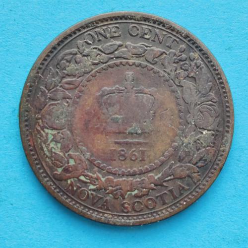 Уценка - (А-512) Канада (Новая Скотия) 1 цент 1861 г.