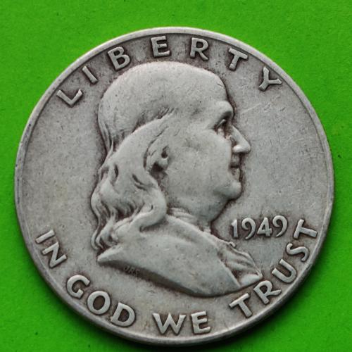 (А-512) Серебро - США 1/2 доллара 1949 г.