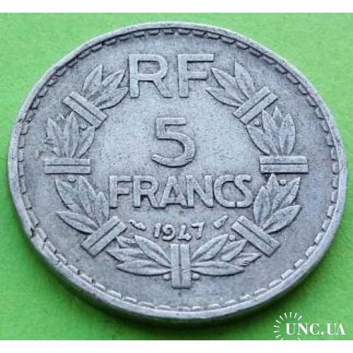 Алюминий - Франция 5 франков 1947 г.