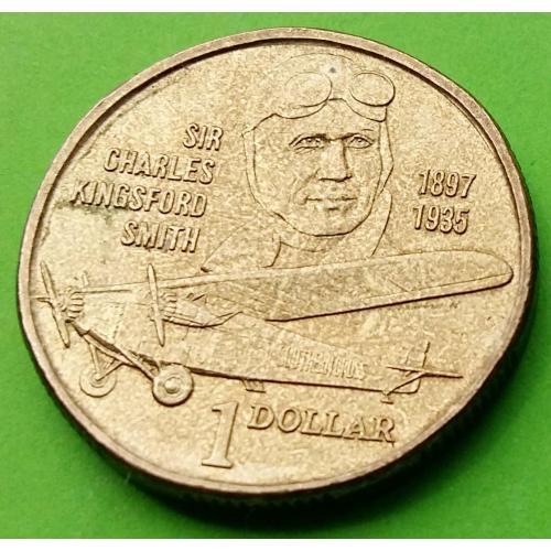 Австралия 1 доллар 1997 г. (100 лет со дня рождения Кингсфорд-Смита) - самолет