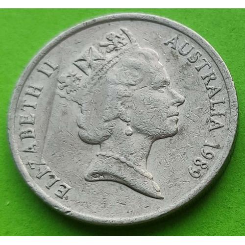 Австралия 10 центов 1989 г. (второй портрет)