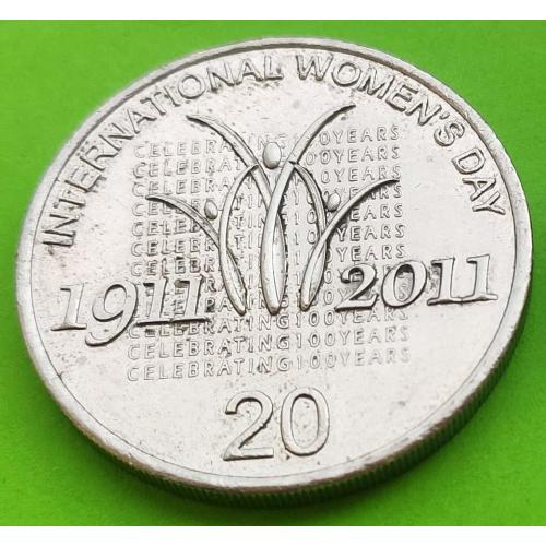 Австралия 20 центов 2011 г. (100 лет Международному женскому дню)