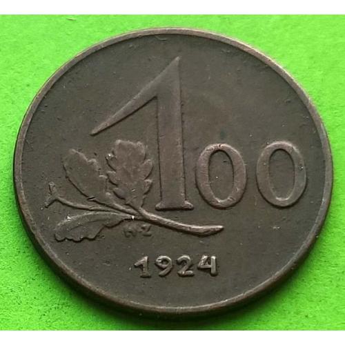 Австрия 100 крон 1924 г.