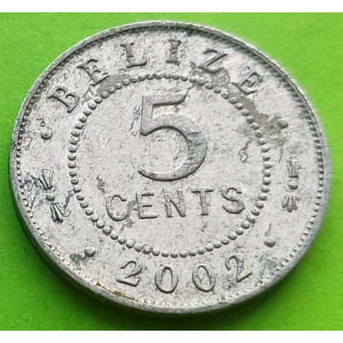 Белиз 5 центов 2002 г. 