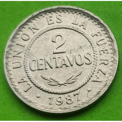 Боливия 2 сентаво 1987 г.