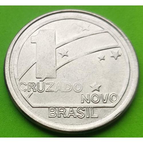 Бразилия 1 крузадо 1989 г. - большая юбилейная монета