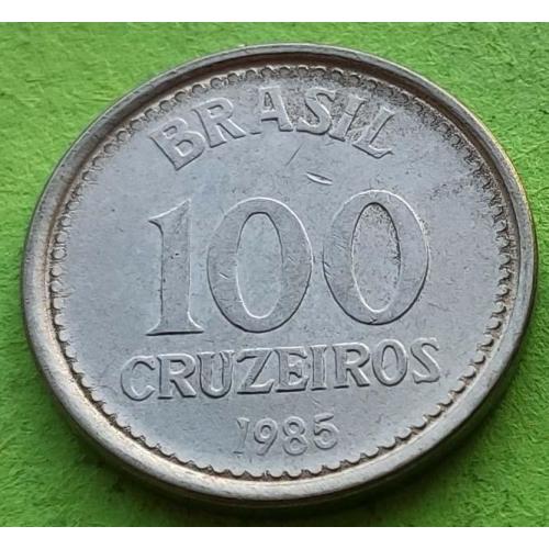 Бразилия 100 крузейро 1985 г. - редкая эмиссия