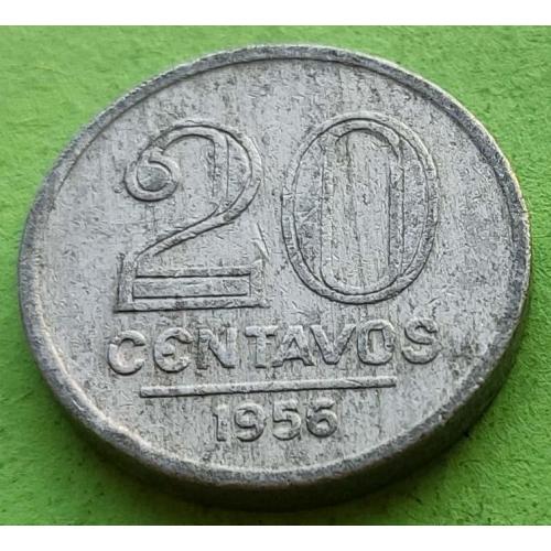 Бразилия 20 сентаво 1956 г. (алюминий)
