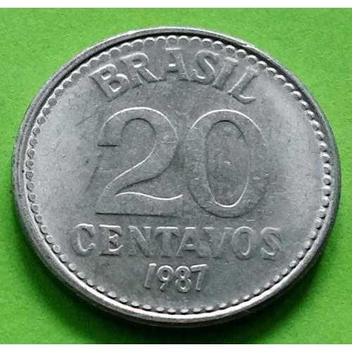 Бразилия 20 сентаво 1987 г.