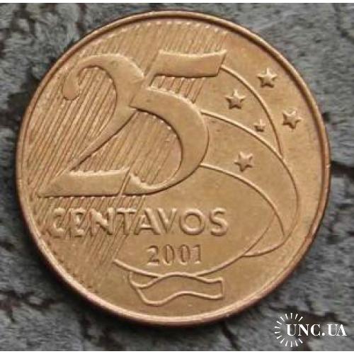 Бразилия 25 сентавос 2001 г.В 