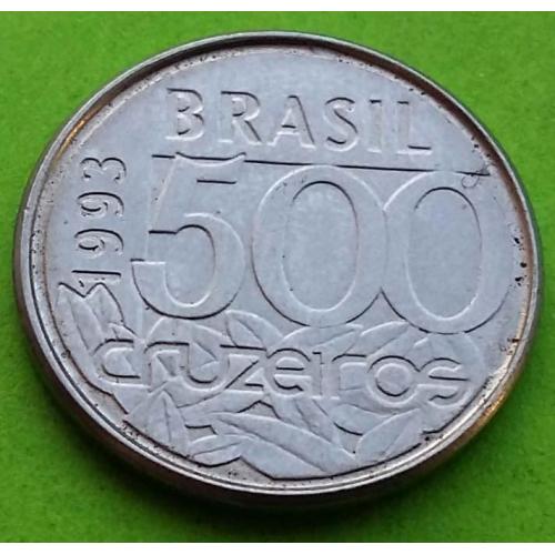 Бразилия 500 крузейро 1993 г. (черепаха)