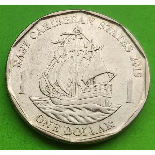 Брит. Вост. Карибы (Восточно-Карибские территории) 1 доллар 2015 г. (корабль)