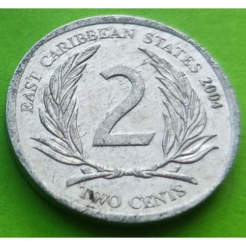 Брит. Вост. Карибы (Восточно-Карибские территории) 2 цента 2004 г. 