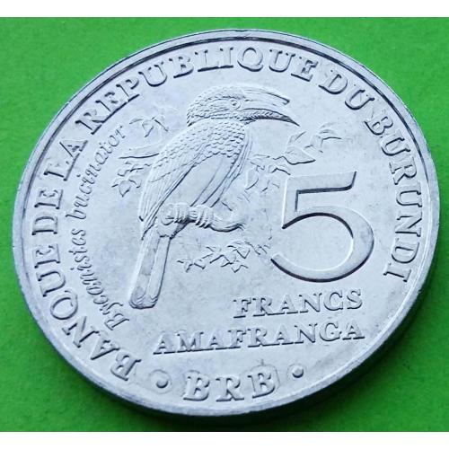 Бурунди 5 франков 2014 г. (птичка 5)