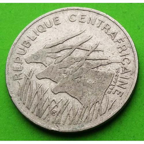 Центрально-Африканская Республика 100 франков 1990 г. (редкая территория)
