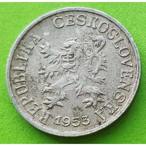 Чехословакия 1 геллер 1956 г. (лев без клетки)