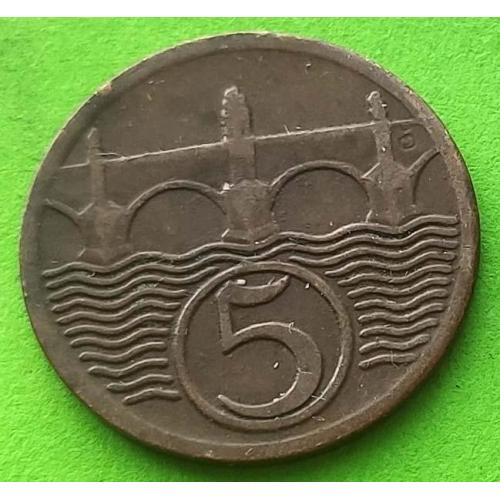 Чехословакия 5 геллеров 1923 г.