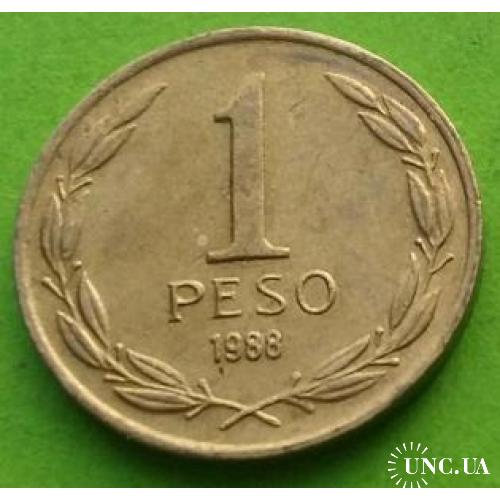 Чили 1 песо 1988 г. (небольшой размер)