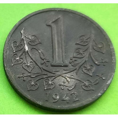 Цинк - Богемия и Моравия (Чехословакия) 1 крона 1942 г.