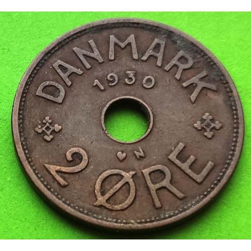 Дания 2 эре 1930 г. - нечастая