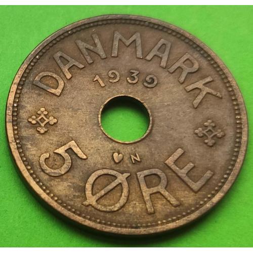 Дания 5 эре 1939 г.