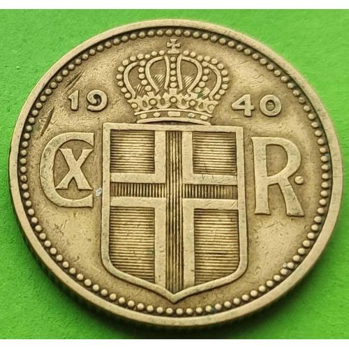 Датская Исландия 1 крона 1940 г.