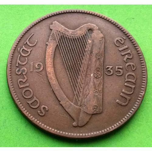 Доминион Ирландское Свободное государство (Ирландия) 1 пенни 1935 г. - длинная надпись