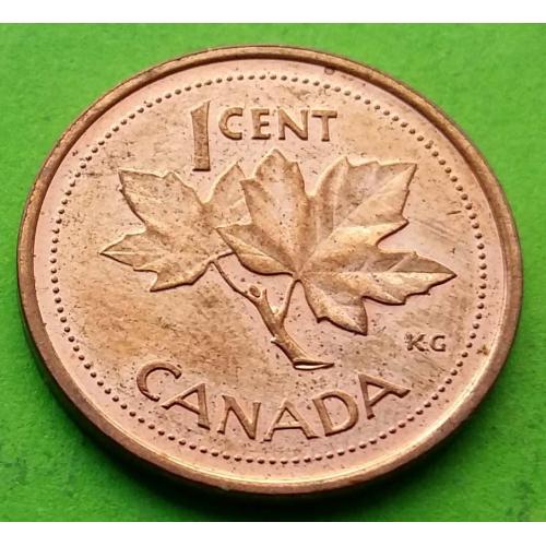 Две даты - Юб. Канада 1 цент 1952-2002 гг. (золотой юбилей коронации)