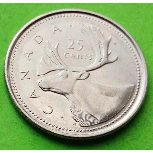 Две даты - Юб. Канада 25 центов 1952-2002 гг. (золотой юбилей коронации)