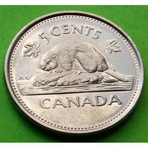 Две даты - Юб. Канада 5 центов 1952-2002 гг. (золотой юбилей коронации)
