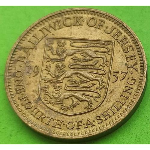 Джерси 1/4 шиллинга 1957 г.