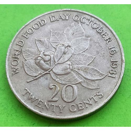 ФАО - Ямайка 20 центов 1981 г.
