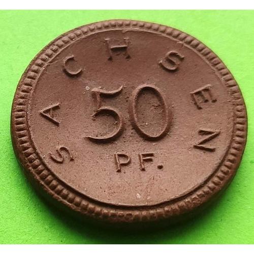 Фарфор - Нотгельд - Германия (Саксония) 50 пфеннигов 1921 г.